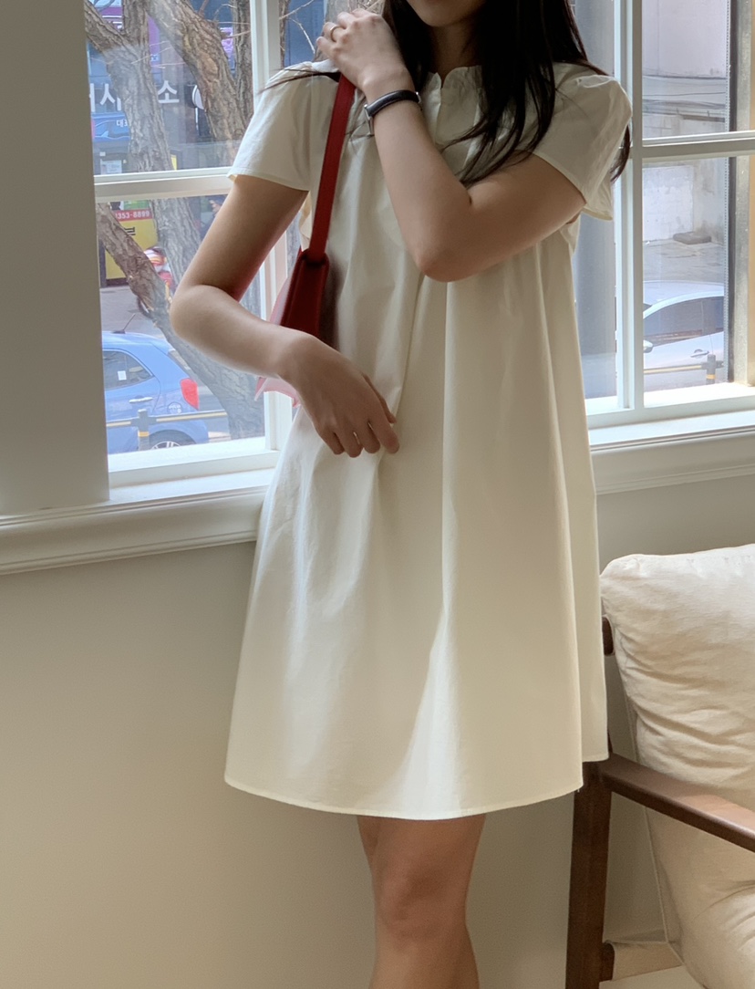 NOUVEAU韓國直郵女裝新品時尚職業人氣休閑26春夏連衣裙荷葉邊NOUVEAU連衣裙