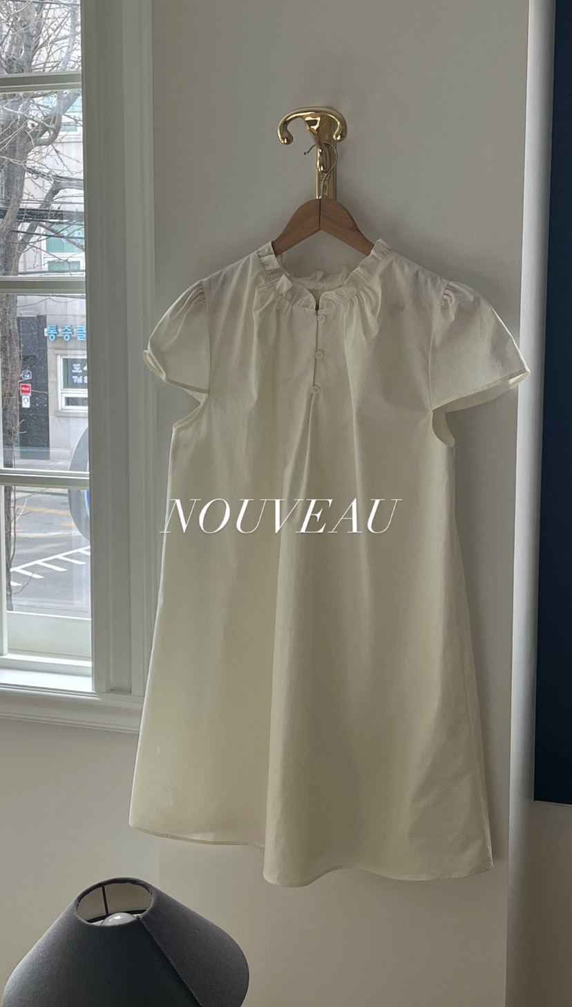 NOUVEAU韓國直郵女裝新品時尚職業人氣休閑26春夏連衣裙荷葉邊NOUVEAU連衣裙