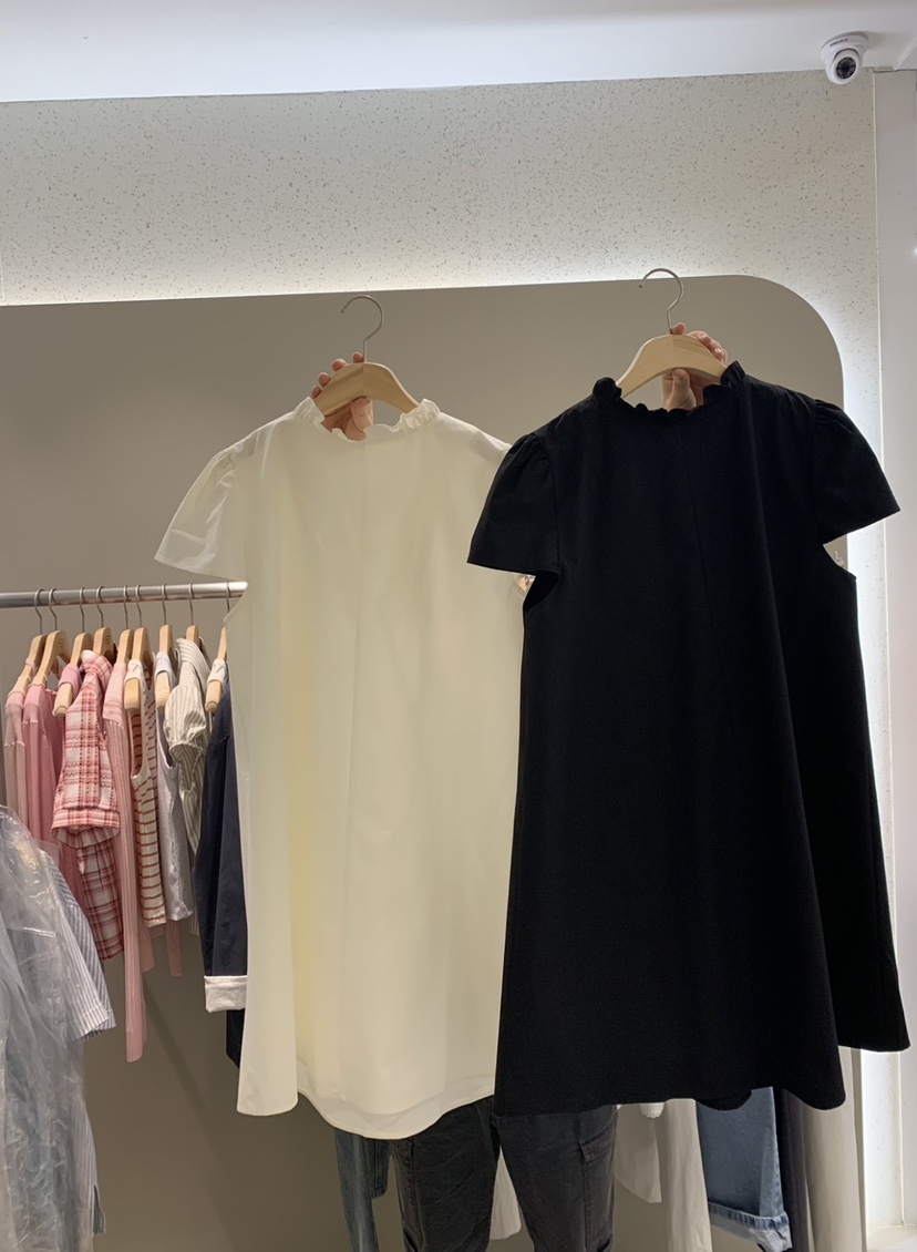 NOUVEAU韓國直郵女裝新品時尚職業人氣休閑26春夏連衣裙荷葉邊NOUVEAU連衣裙