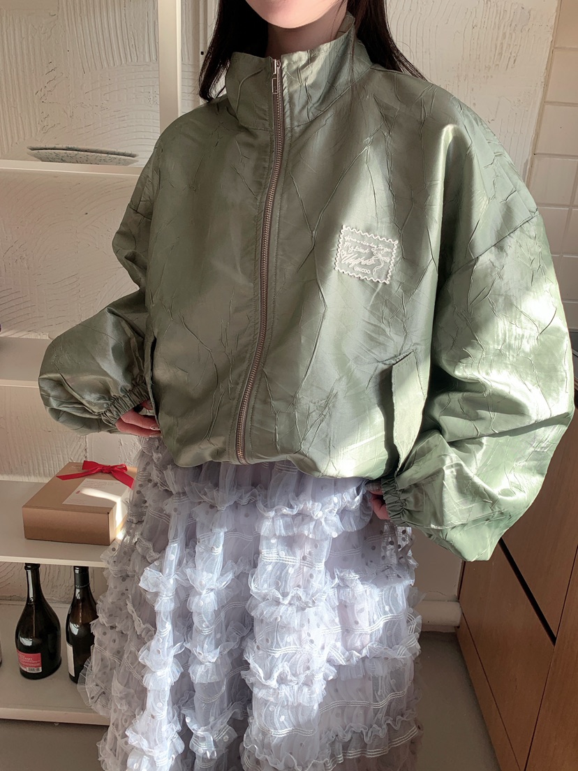 MAISONDEGLORY東大門實拍女士新品推薦26春夏人氣夾克緞面MAISON DE GLORY夾克