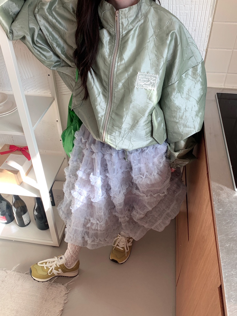 MAISONDEGLORY東大門實拍女士新品推薦26春夏人氣夾克緞面MAISON DE GLORY夾克