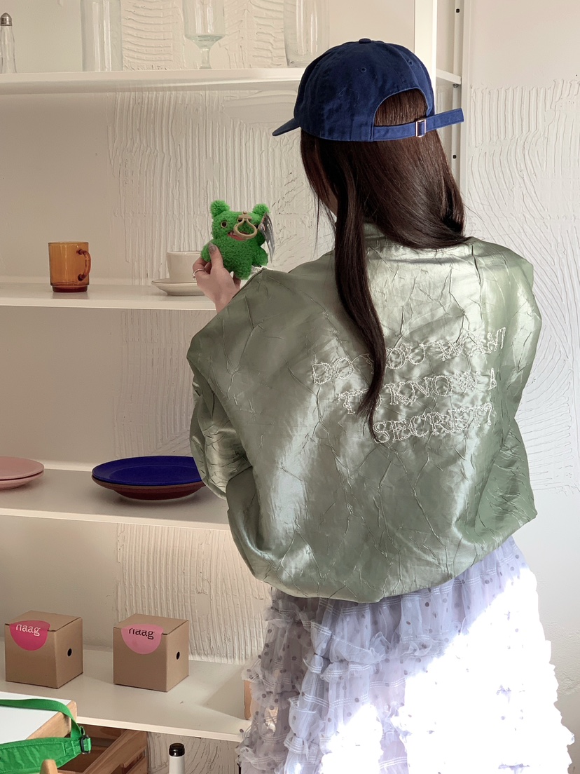 MAISONDEGLORY東大門實拍女士新品推薦26春夏人氣夾克緞面MAISON DE GLORY夾克