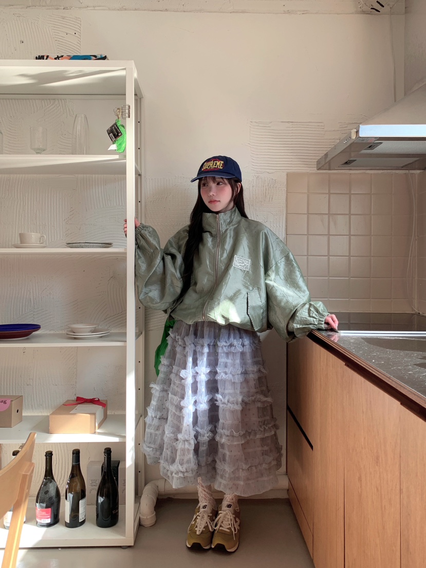 MAISONDEGLORY東大門實拍女士新品推薦26春夏人氣夾克緞面MAISON DE GLORY夾克