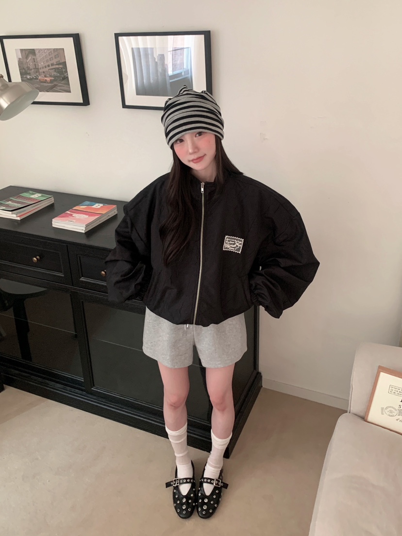 MAISONDEGLORY東大門實拍女士新品推薦26春夏人氣夾克緞面MAISON DE GLORY夾克