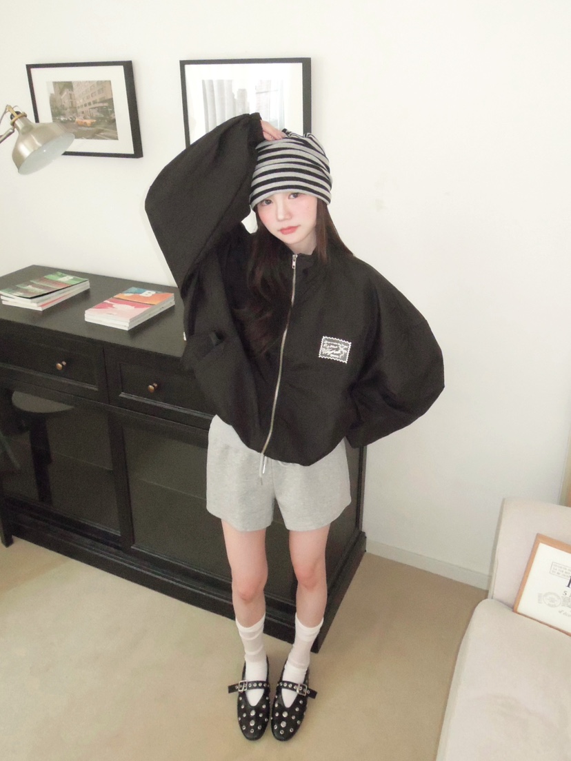 MAISONDEGLORY東大門實拍女士新品推薦26春夏人氣夾克緞面MAISON DE GLORY夾克