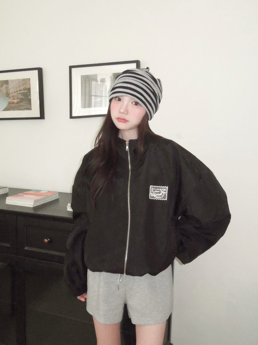 MAISONDEGLORY東大門實拍女士新品推薦26春夏人氣夾克緞面MAISON DE GLORY夾克