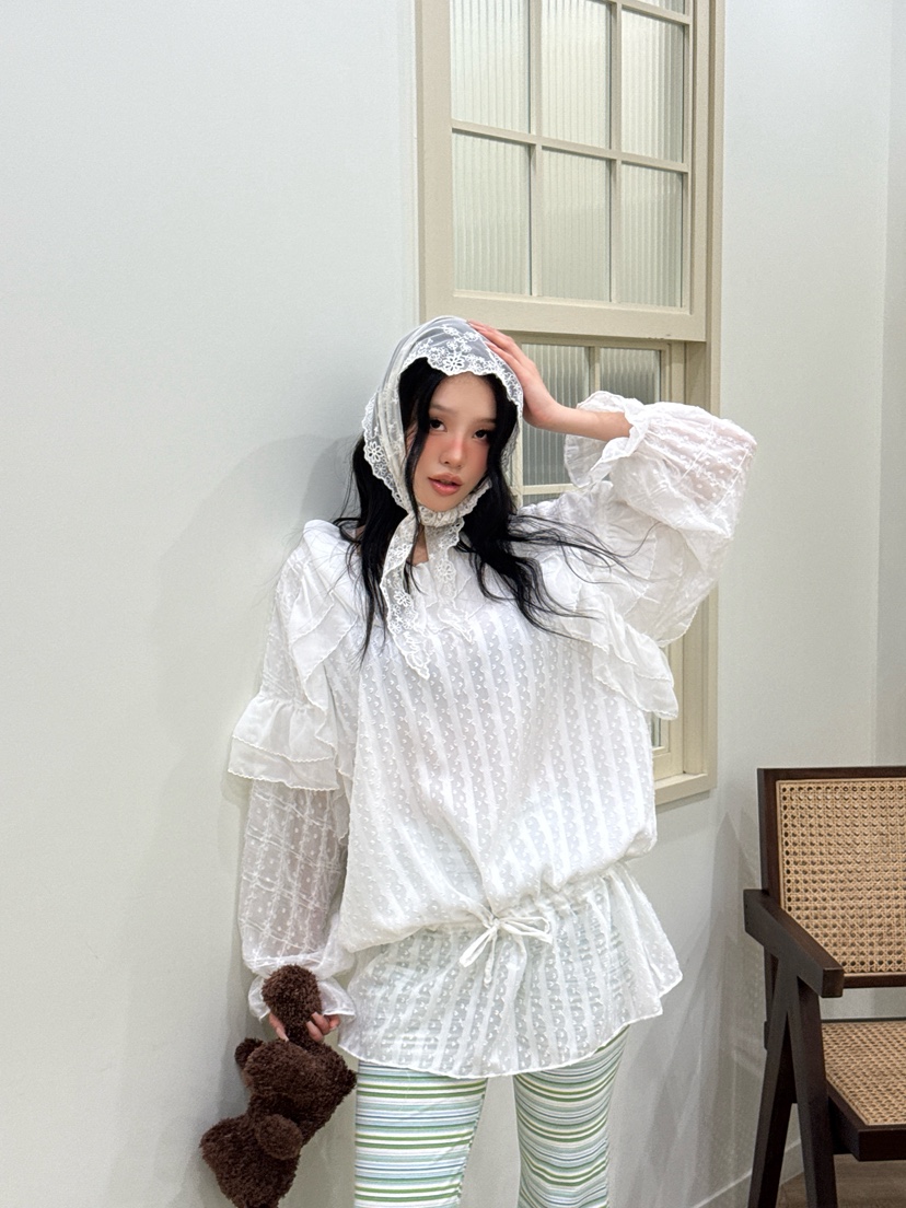 MAISONDEGLORY韓國代購女士新品26春夏推薦熱賣襯衫蕾絲衫MAISON DE GLORY襯衫/蕾絲衫