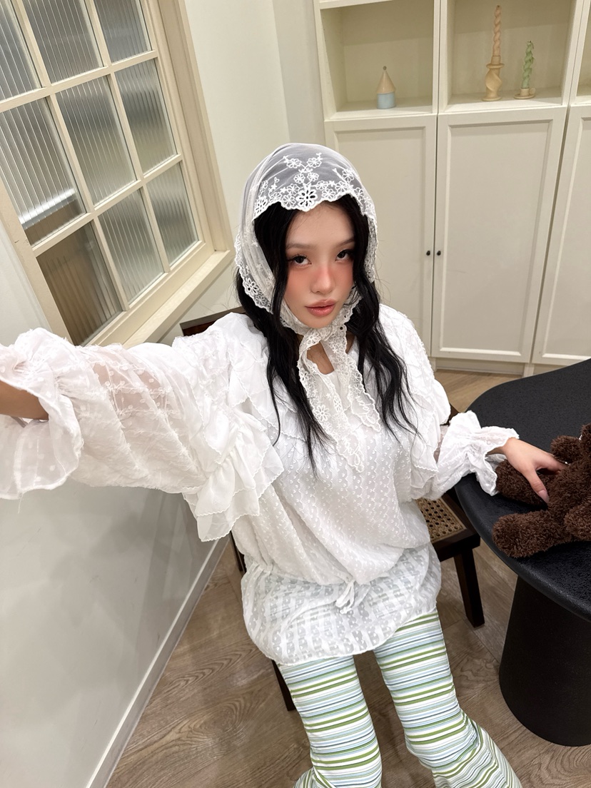 MAISONDEGLORY韓國代購女士新品26春夏推薦熱賣襯衫蕾絲衫MAISON DE GLORY襯衫/蕾絲衫