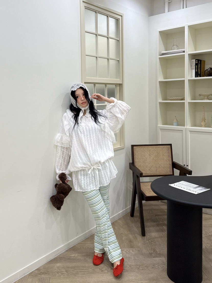 MAISONDEGLORY韓國代購女士新品26春夏推薦熱賣襯衫蕾絲衫MAISON DE GLORY襯衫/蕾絲衫