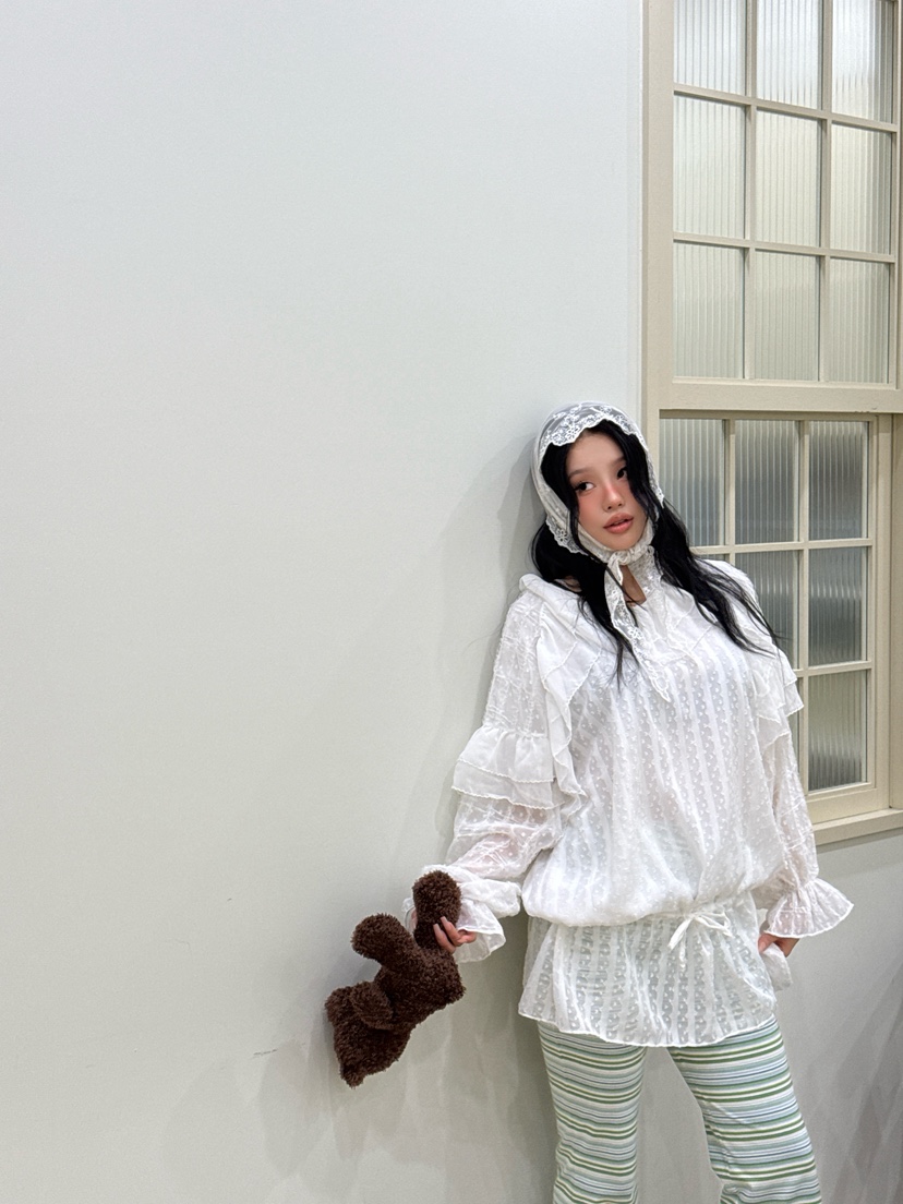 MAISONDEGLORY韓國代購女士新品26春夏推薦熱賣襯衫蕾絲衫MAISON DE GLORY襯衫/蕾絲衫