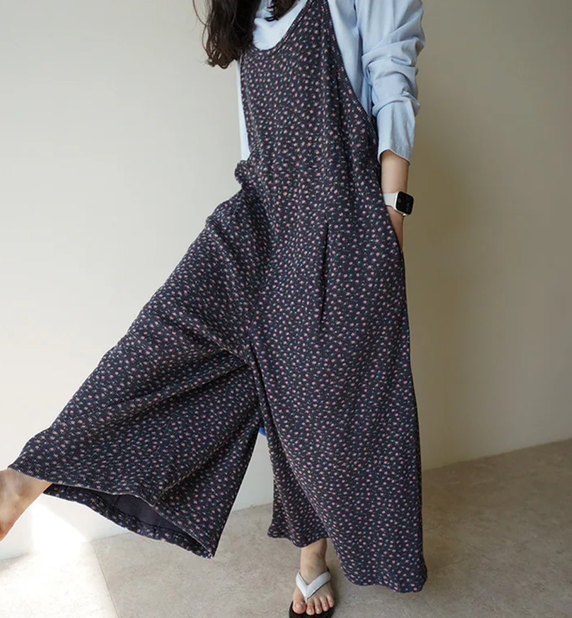 MAISONDEGLORY東大門直郵女士新品時尚背帶褲不含內搭華夫格MAISON DE GLORY背帶褲