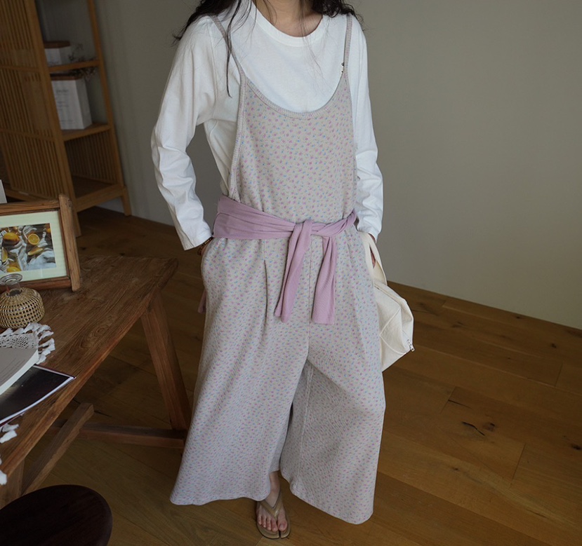 MAISONDEGLORY東大門直郵女士新品時尚背帶褲不含內搭華夫格MAISON DE GLORY背帶褲