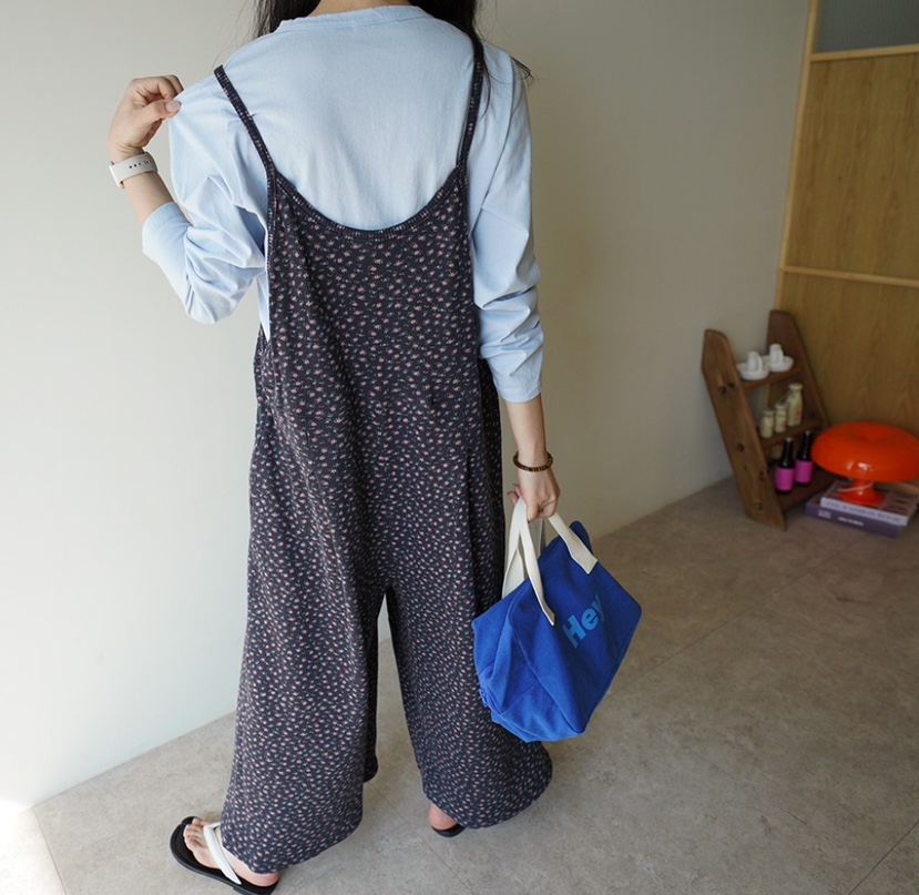 MAISONDEGLORY東大門直郵女士新品時尚背帶褲不含內搭華夫格MAISON DE GLORY背帶褲