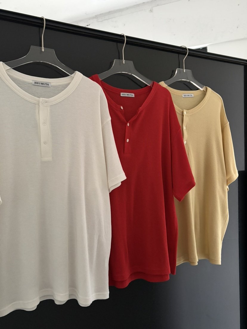 HEUMUTA東大門代購女士新品26春夏時尚人氣T恤華夫格格紋HEUMUTAT恤