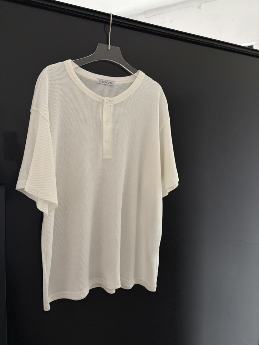 HEUMUTA東大門代購女士新品26春夏時尚人氣T恤華夫格格紋HEUMUTAT恤