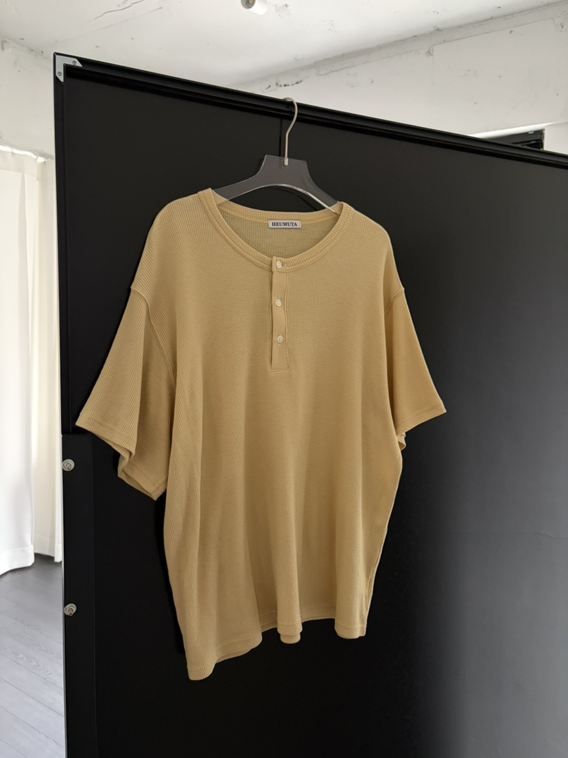 HEUMUTA東大門代購女士新品26春夏時尚人氣T恤華夫格格紋HEUMUTAT恤