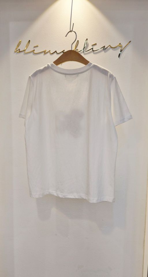 BLING BLING-S/RICO韓國直郵女士新品職業T恤刺繡狗狗BLING BLING-S/RICOT恤