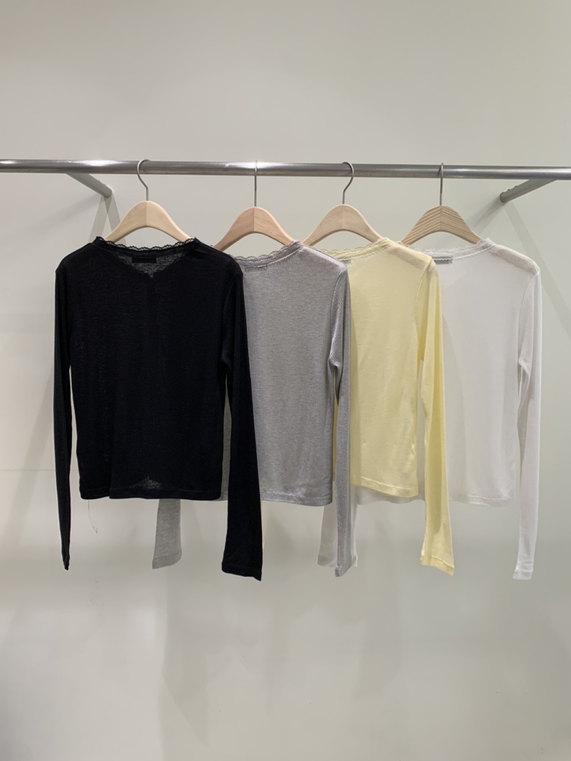 ZITTEN東大門直郵女士新品時尚熱賣職業人氣長袖T恤蕾絲開衫ZITTEN長袖T恤