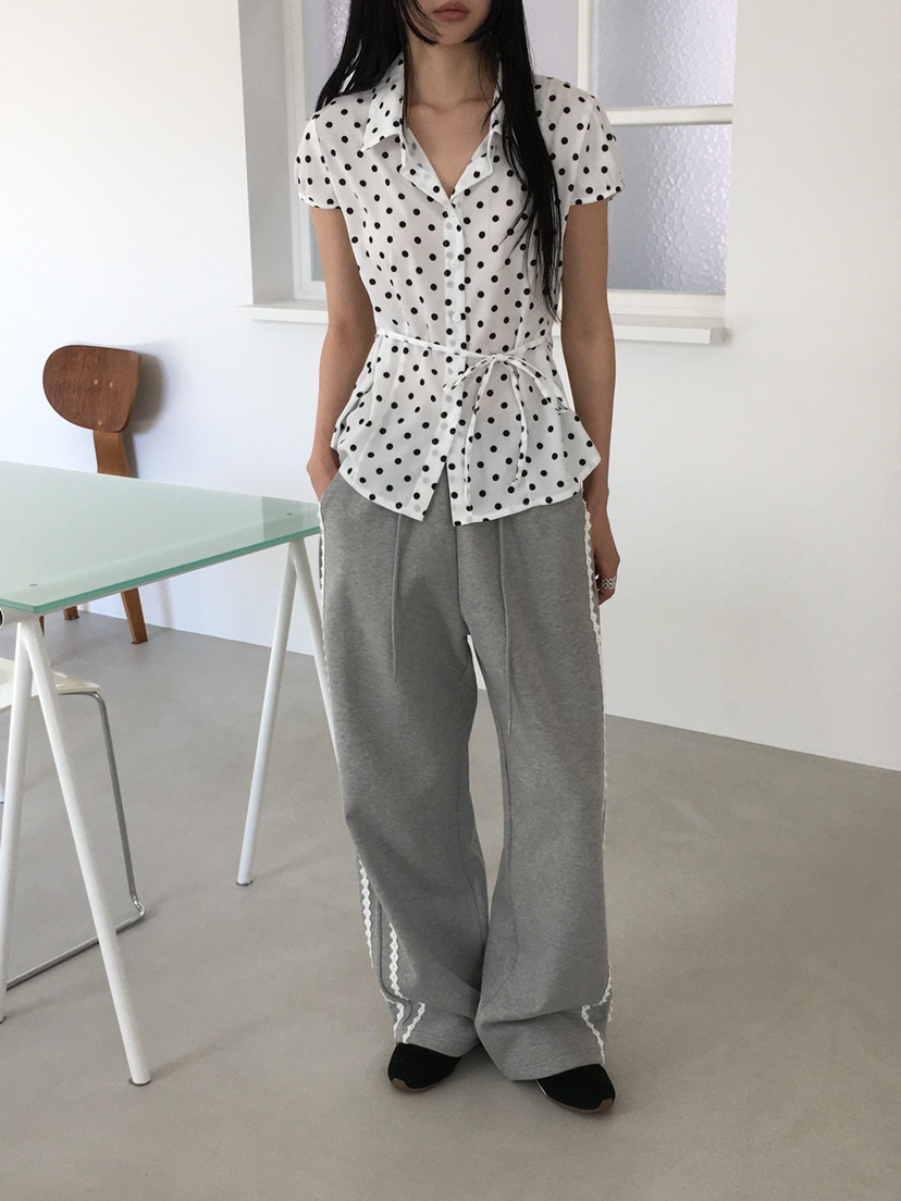 MARKE-P東大門代購女士新款熱賣休閑時尚職業休閑褲蕾絲MARKE-P休閑褲