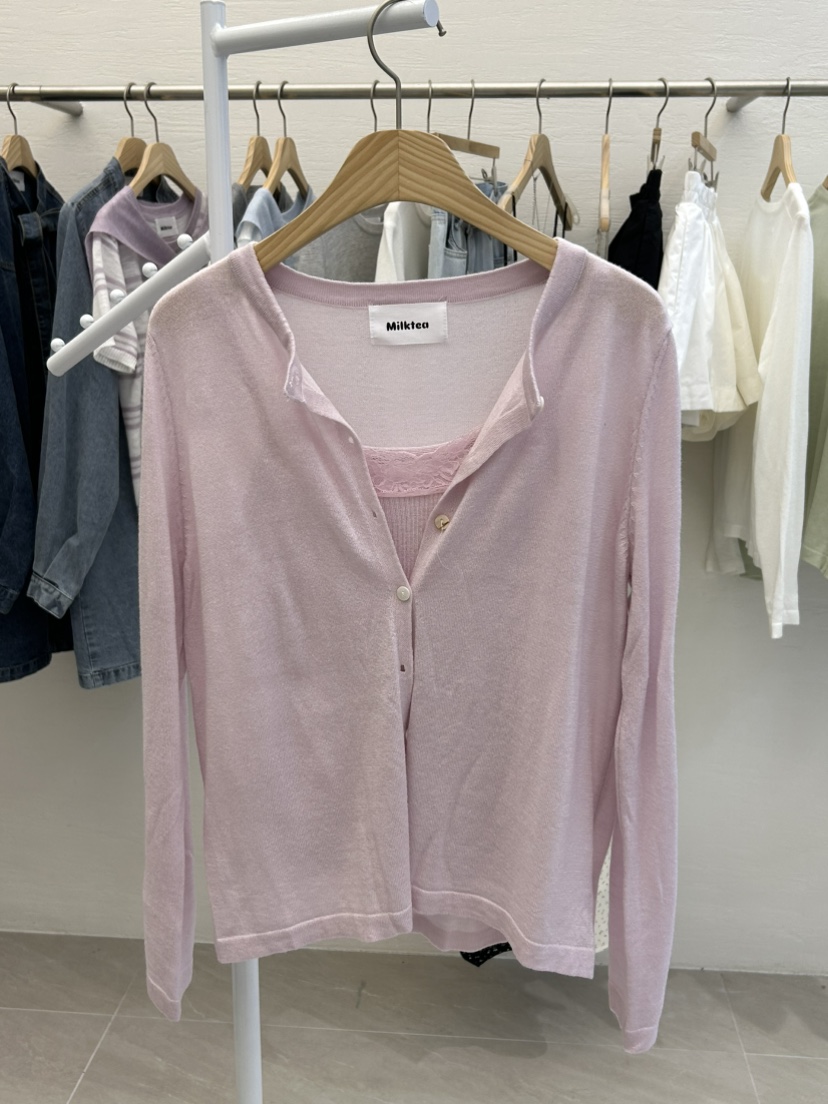 MILK TEA韓國直郵女裝新款人氣推薦時尚熱賣套裝套裝蕾絲MILK TEA套裝