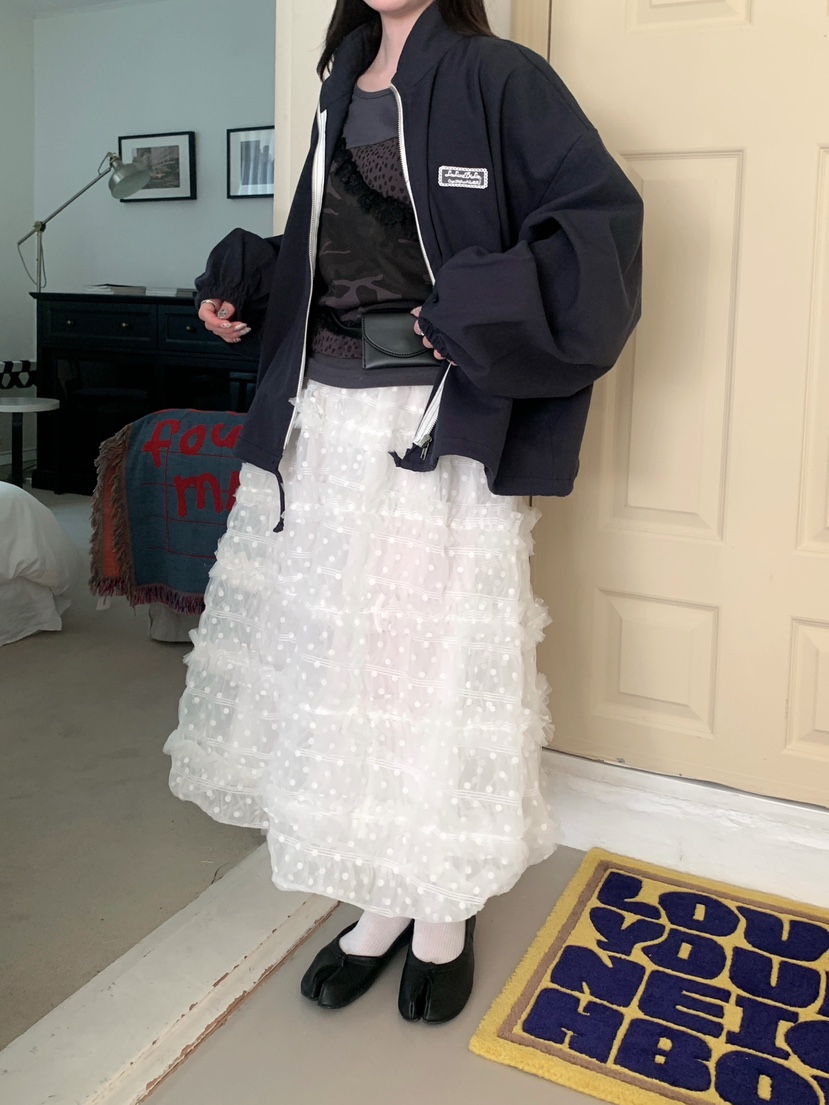 MAISONDEGLORY韓國直郵女士新品26春夏職業熱賣長裙荷葉邊MAISON DE GLORY長裙