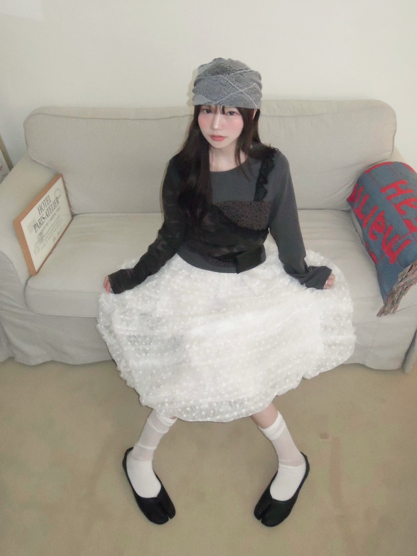 MAISONDEGLORY韓國直郵女士新品26春夏職業熱賣長裙荷葉邊MAISON DE GLORY長裙