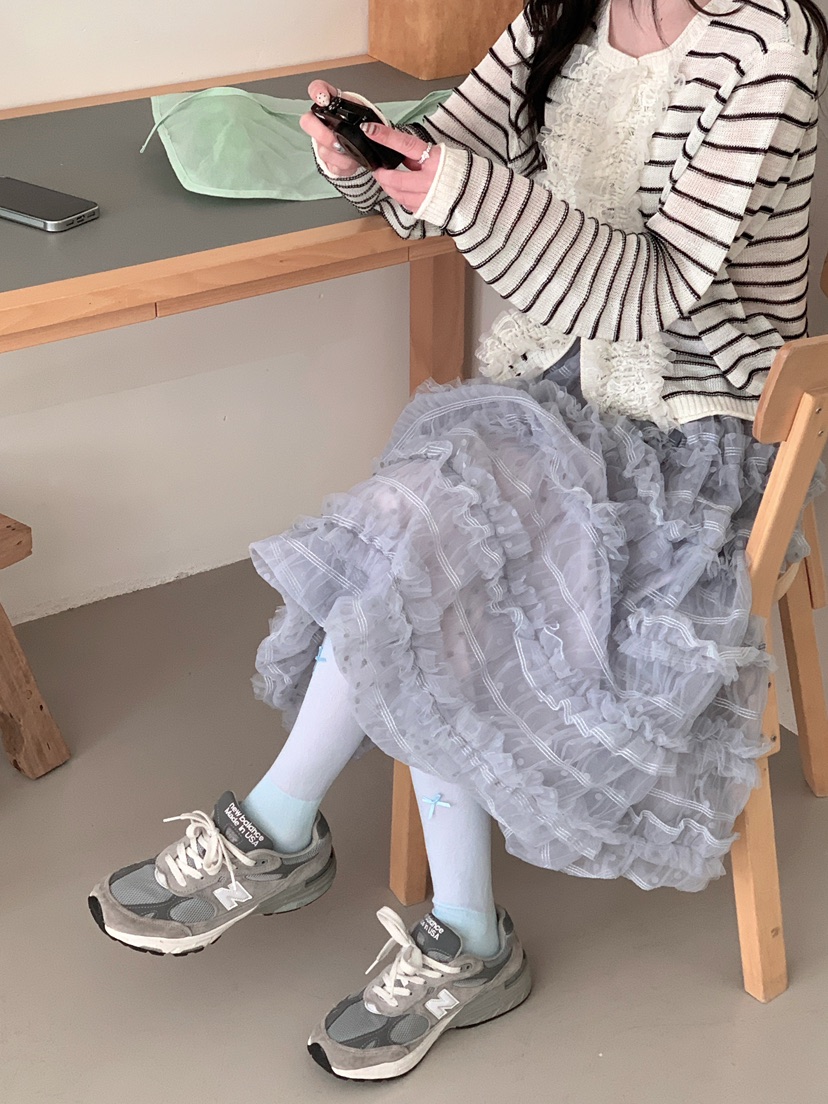 MAISONDEGLORY韓國直郵女士新品26春夏職業熱賣長裙荷葉邊MAISON DE GLORY長裙