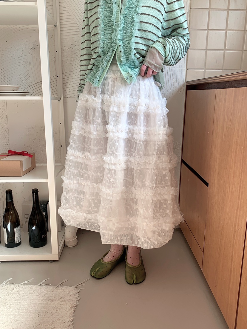 MAISONDEGLORY韓國直郵女士新品26春夏職業熱賣長裙荷葉邊MAISON DE GLORY長裙