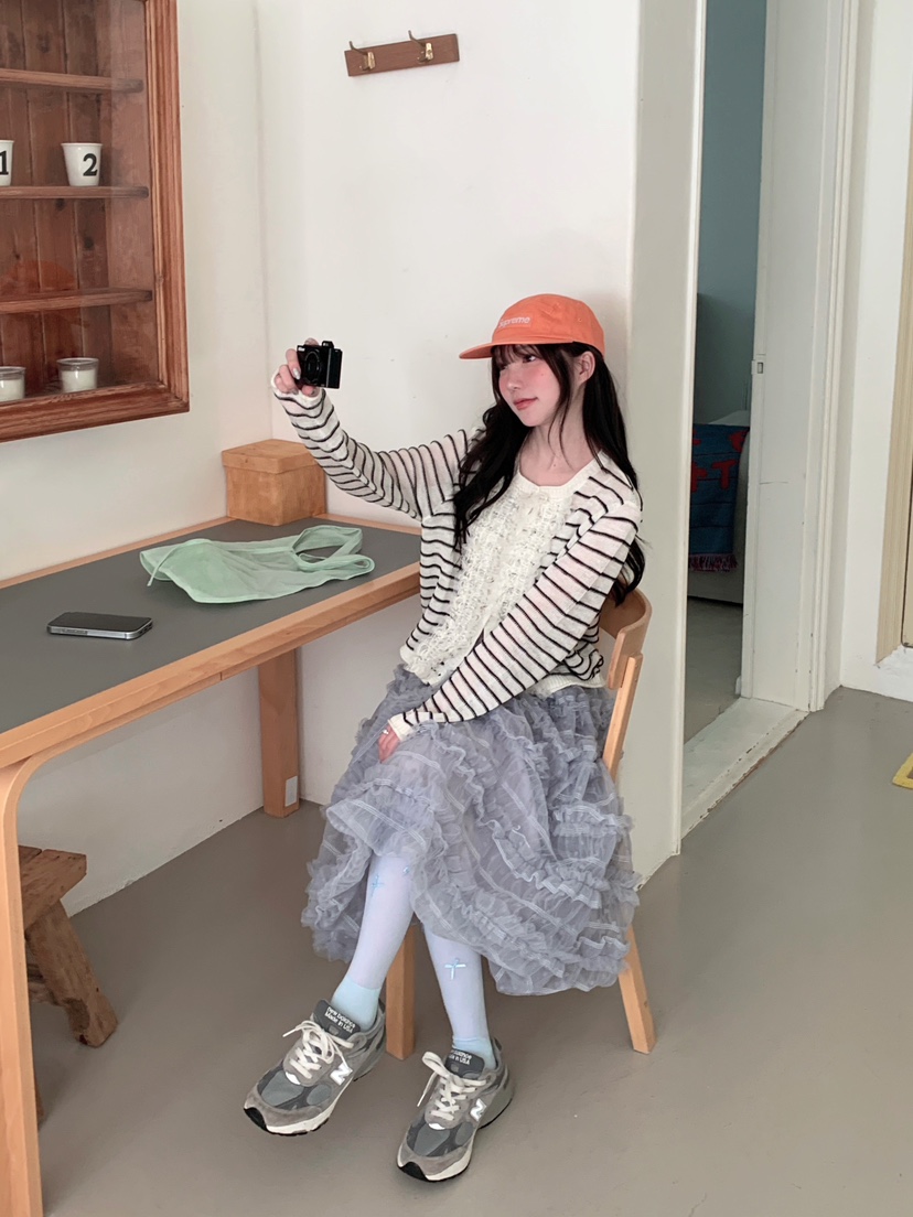 MAISONDEGLORY韓國直郵女士新品26春夏職業熱賣長裙荷葉邊MAISON DE GLORY長裙