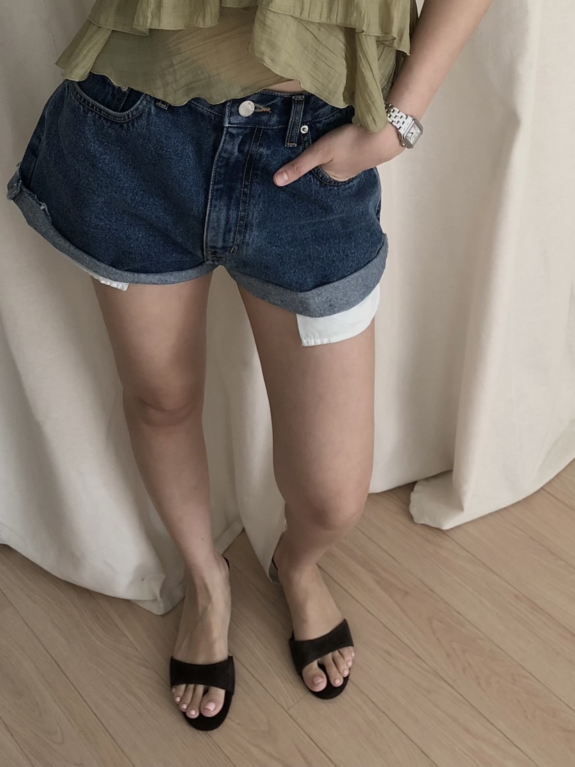 MADE-P韓國代購女士新品時尚推薦熱賣休閑26春夏職業牛仔褲MADE-P牛仔褲