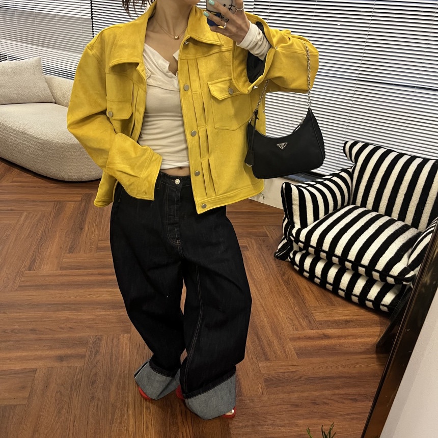 OURWAVE/OUR ROOM東大門實拍女士新品休閑人氣夾克麂皮Our Wave/Our Room夾克