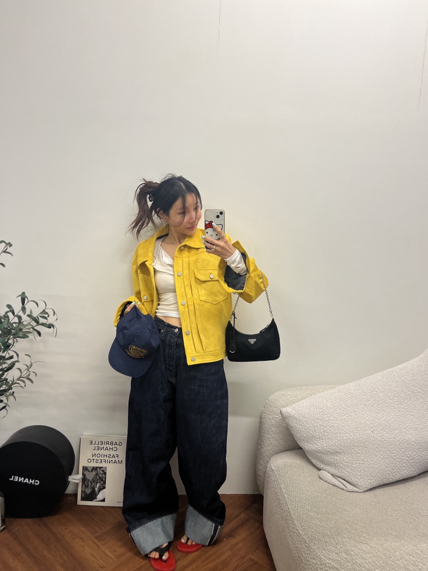 OURWAVE/OUR ROOM東大門實拍女士新品休閑人氣夾克麂皮Our Wave/Our Room夾克