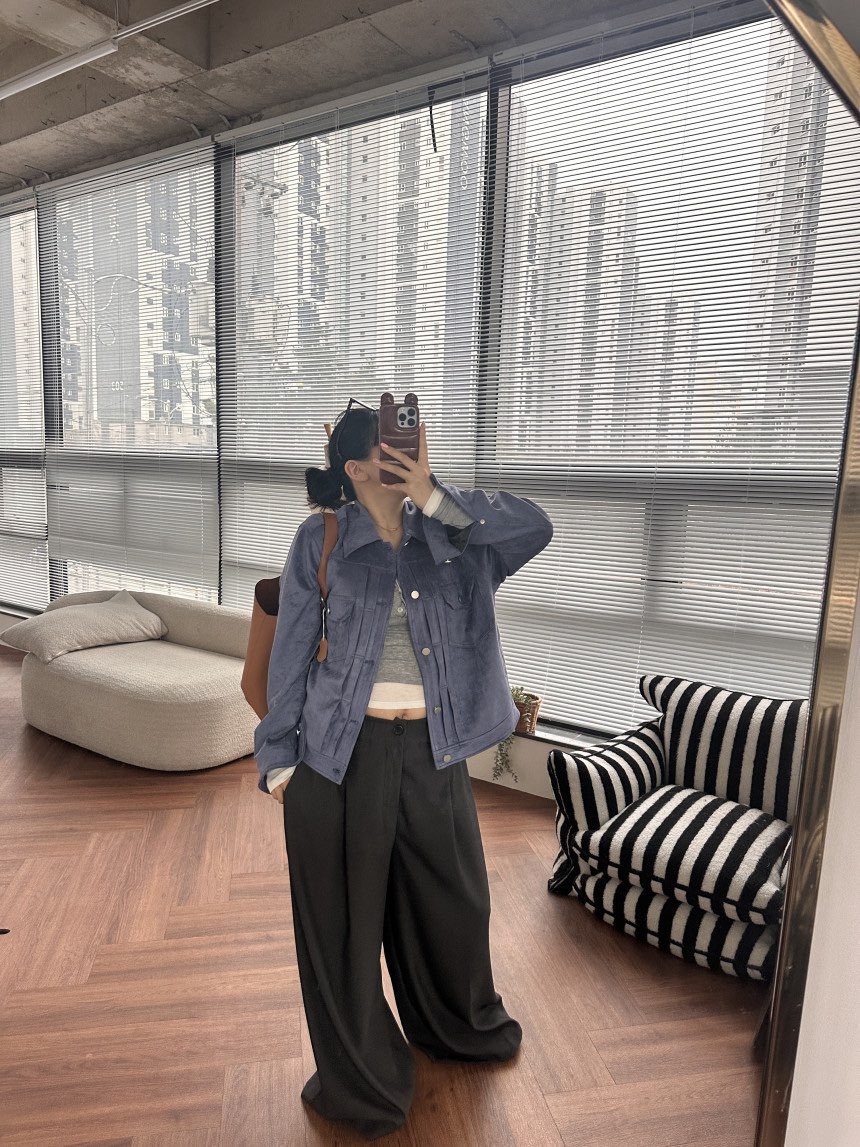 OURWAVE/OUR ROOM東大門實拍女士新品休閑人氣夾克麂皮Our Wave/Our Room夾克