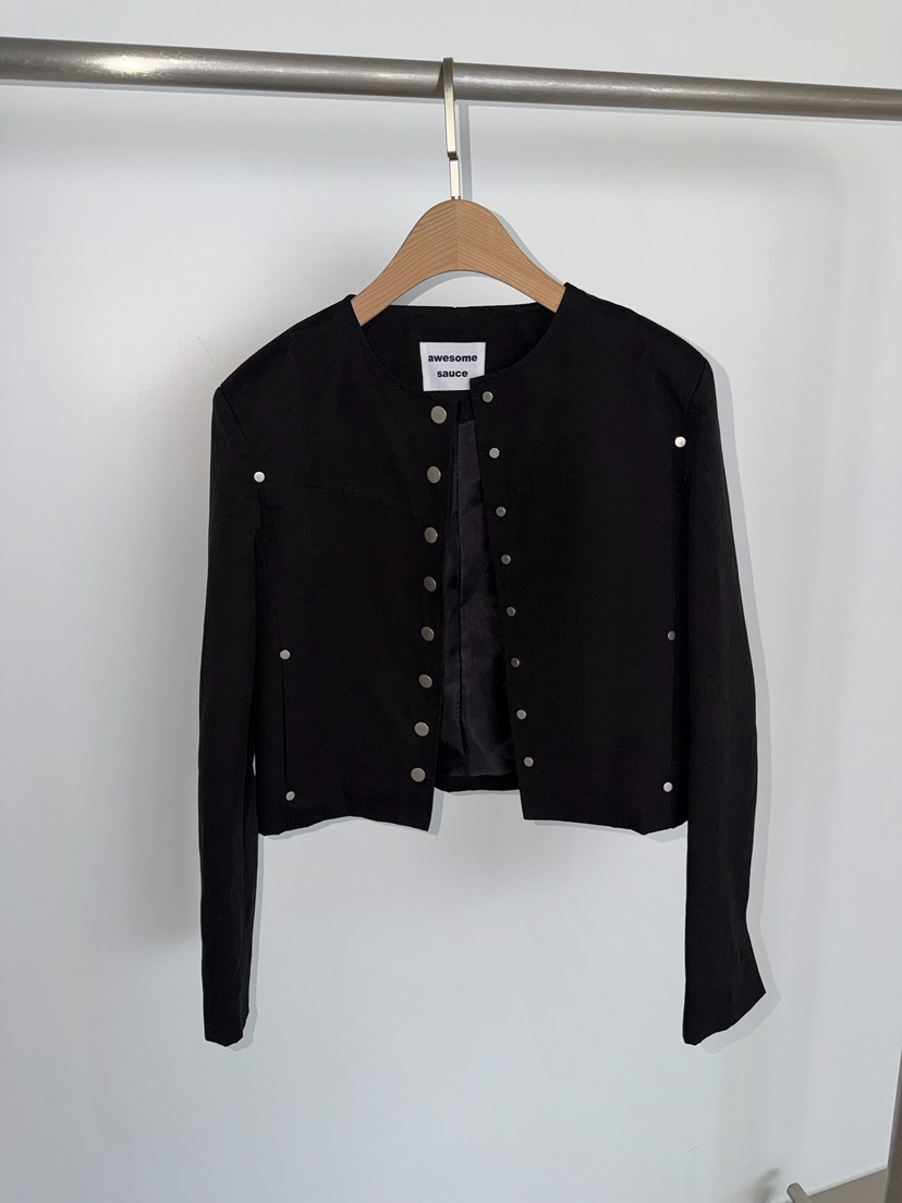 AWESOMESAUCE東大門實拍女士新品時尚職業人氣26春夏夾克AWESOME SAUCE夾克圖色1