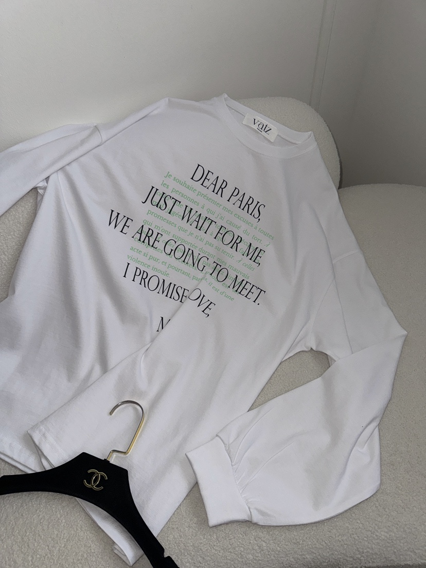 바츠韓國代購女裝新品職業時尚熱賣真品推薦休閑26春夏長袖T恤Vatz長袖T恤