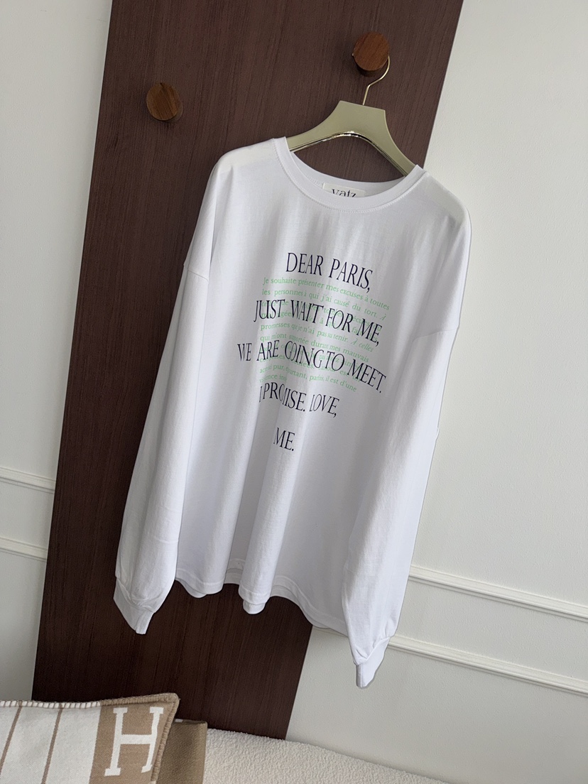 바츠韓國代購女裝新品職業時尚熱賣真品推薦休閑26春夏長袖T恤Vatz長袖T恤圖色2