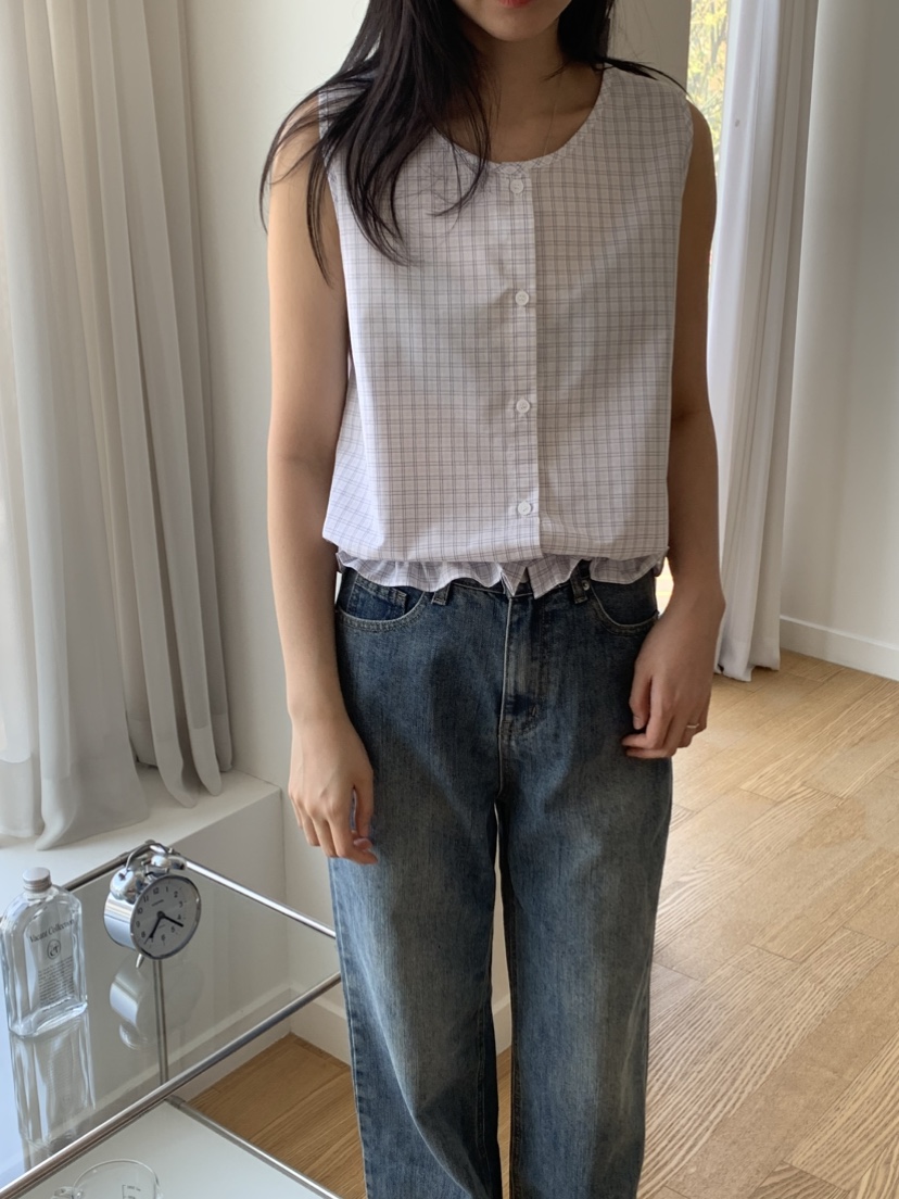 NOUVEAU東大門代購女裝新品推薦真品職業人氣襯衫蕾絲衫格子NOUVEAU襯衫/蕾絲衫