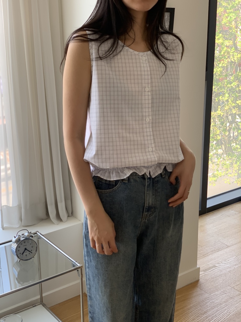 NOUVEAU東大門代購女裝新品推薦真品職業人氣襯衫蕾絲衫格子NOUVEAU襯衫/蕾絲衫