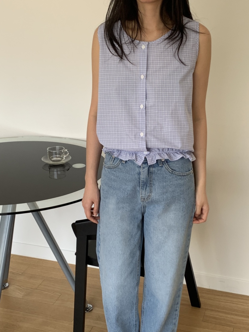 NOUVEAU東大門代購女裝新品推薦真品職業人氣襯衫蕾絲衫格子NOUVEAU襯衫/蕾絲衫圖色1