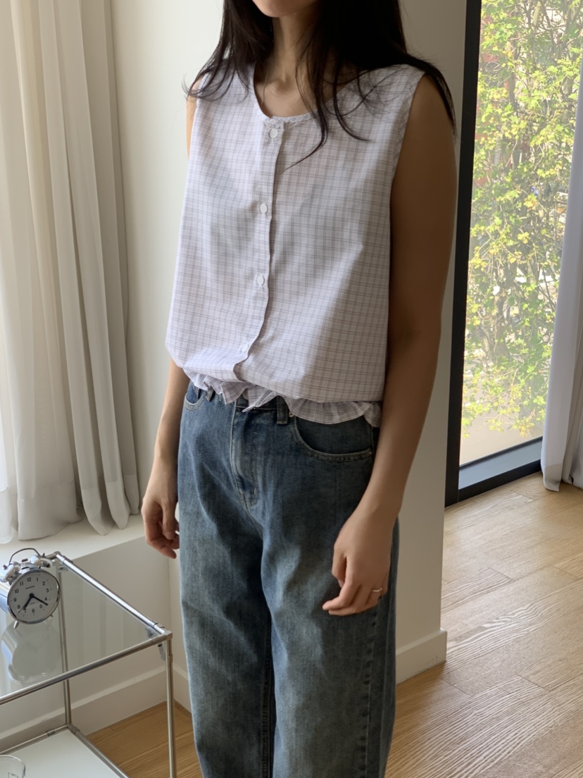 NOUVEAU東大門代購女裝新品推薦真品職業人氣襯衫蕾絲衫格子NOUVEAU襯衫/蕾絲衫圖色2