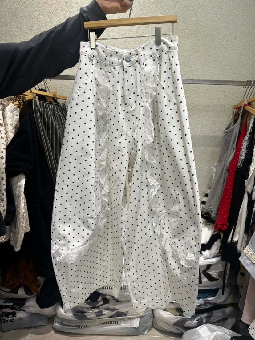 MAISONDEGLORY東大門直郵女裝新款時尚真品人氣休閑褲蕾絲MAISON DE GLORY休閑褲圖色1