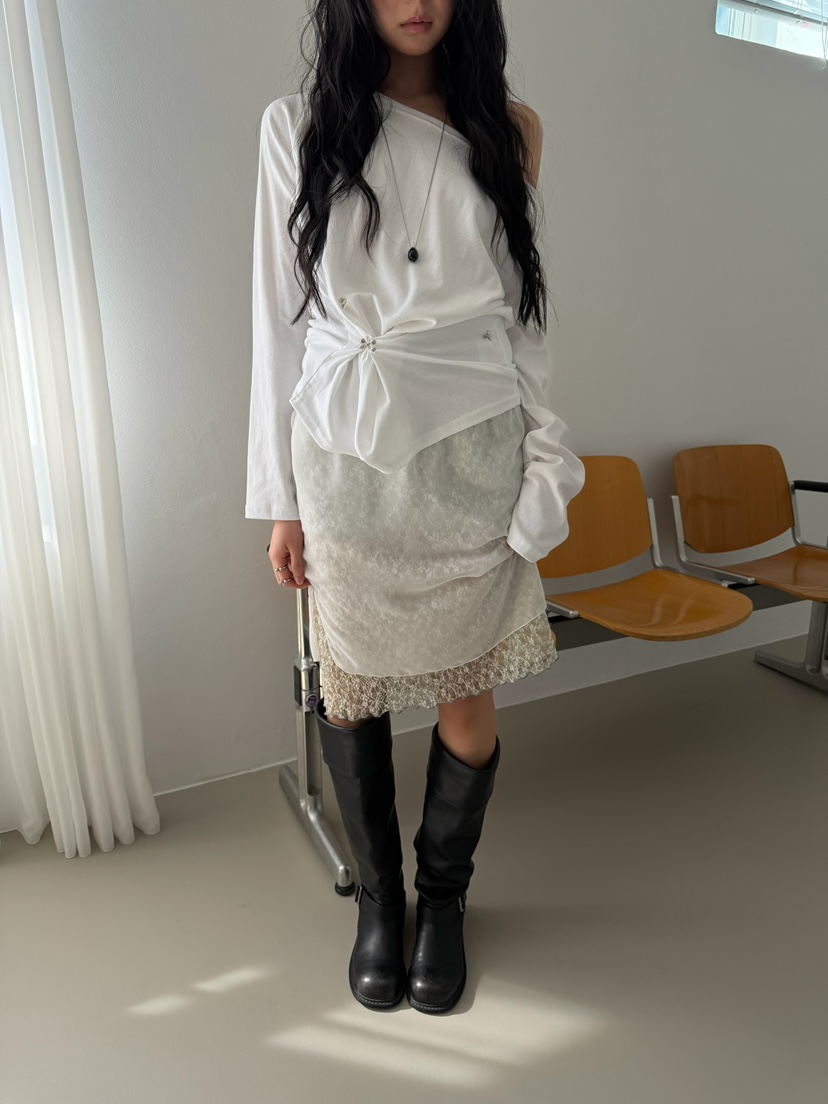 AWESOMESAUCE東大門直郵女士新品休閑人氣職業半身裙中短裙AWESOME SAUCE半身裙/中短裙