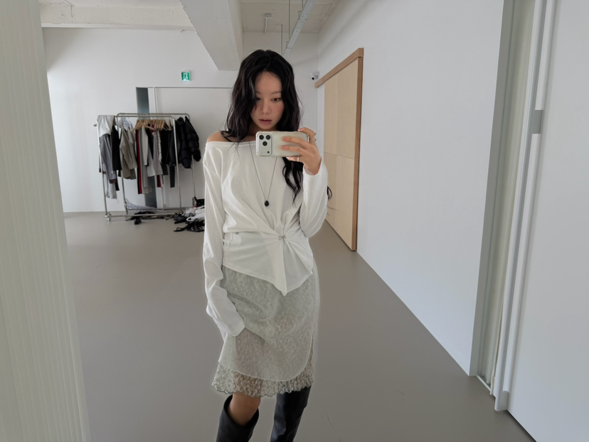 AWESOMESAUCE東大門直郵女士新品休閑人氣職業半身裙中短裙AWESOME SAUCE半身裙/中短裙