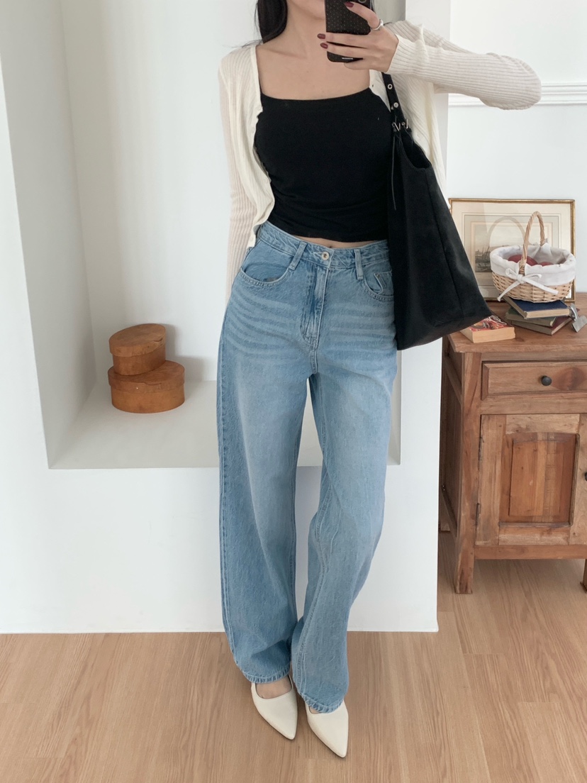 EOMPIT東大門代購女士新品時尚職業推薦真品26春夏牛仔褲EOMPIT牛仔褲