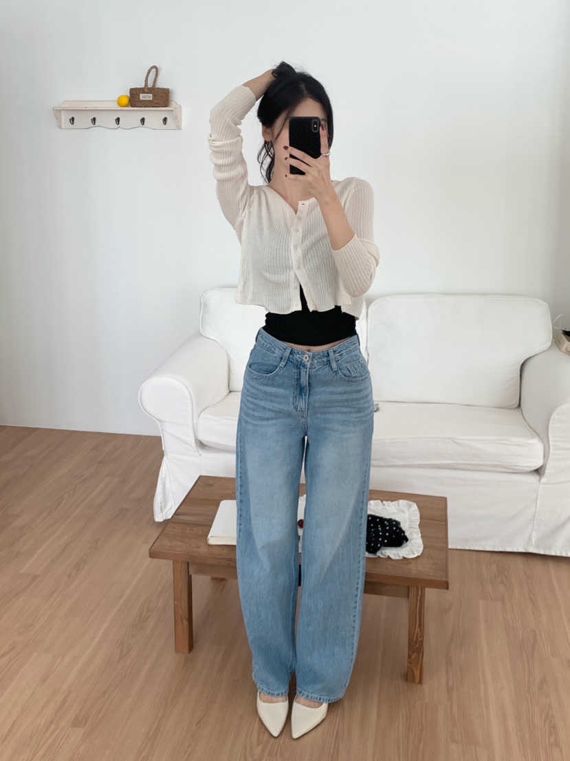 EOMPIT東大門代購女士新品時尚職業推薦真品26春夏牛仔褲EOMPIT牛仔褲