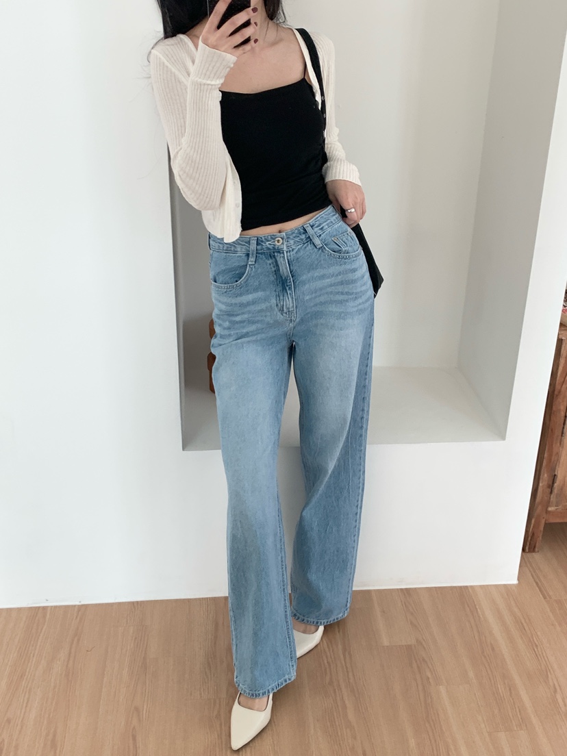 EOMPIT東大門代購女士新品時尚職業推薦真品26春夏牛仔褲EOMPIT牛仔褲圖色1