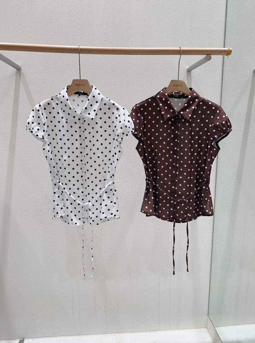MARKE-P東大門直郵女士新品26春夏人氣襯衫蕾絲衫含腰繩MARKE-P襯衫/蕾絲衫