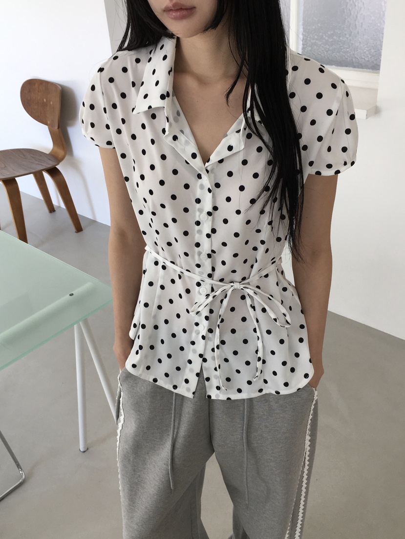 MARKE-P東大門直郵女士新品26春夏人氣襯衫蕾絲衫含腰繩MARKE-P襯衫/蕾絲衫