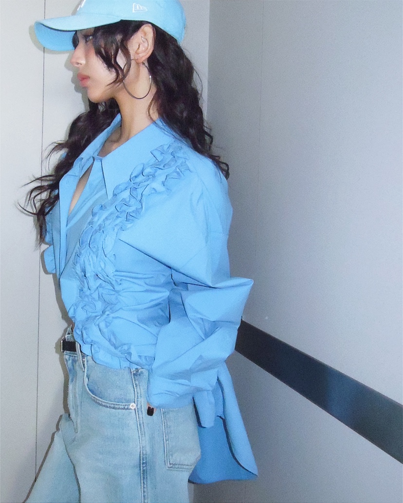 LIVE AID-P東大門直郵女士新款職業熱賣真品襯衫蕾絲衫LIVE AID-P襯衫/蕾絲衫