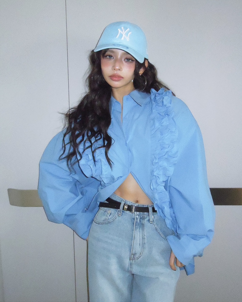 LIVE AID-P東大門直郵女士新款職業熱賣真品襯衫蕾絲衫LIVE AID-P襯衫/蕾絲衫